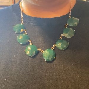 Women’s  Green Faceted Cabochon Necklace